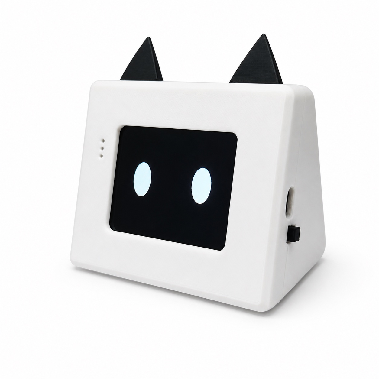 White Mipo-Cat desktop companion on a white background