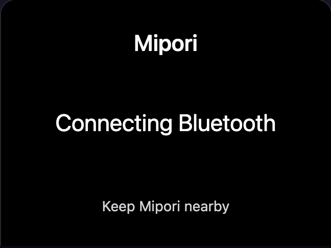 The robot starts the secure Bluetooth handshake