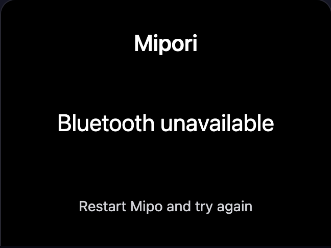 Bluetooth unavailable on the robot